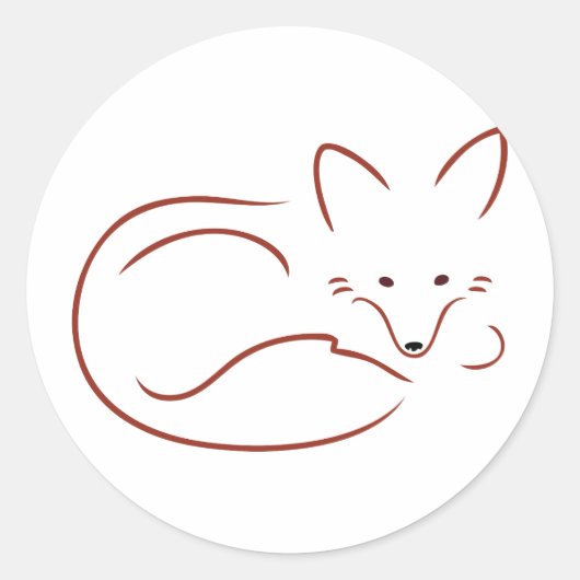 vulpes Vulpes Ronde Sticker (Voorkant)