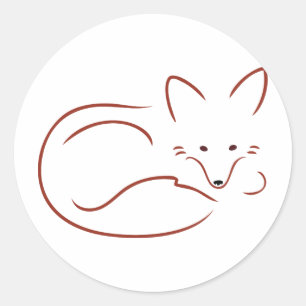 vulpes Vulpes Ronde Sticker
