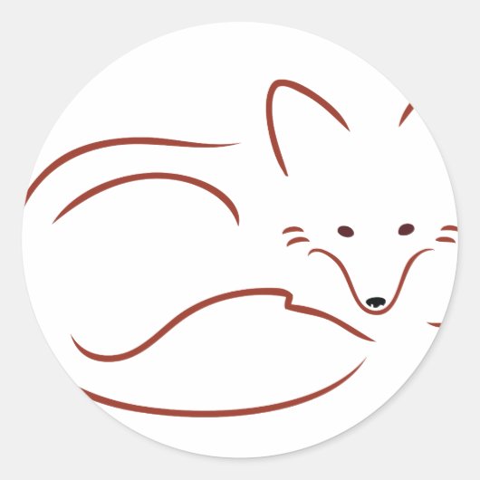 vulpes Vulpes Ronde Sticker (Voorkant)