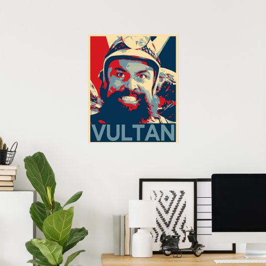 Vultan Inspired by Flash Gordon Poster (Thuiskantoor)
