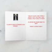 Vultar Verjaardag Kaart (Binnen)