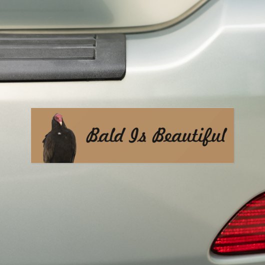 Vulture Bald is een mooie bumpersticker (Op auto)