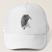 Vulture Bird Realistic Sketch Trucker Pet (Voorkant)
