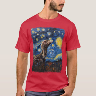 Vulture Bird Sterrennacht Schilderen vrienden T-shirt