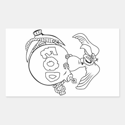 Vulture Cannonball Pick Rechthoekige Sticker (Voorkant)