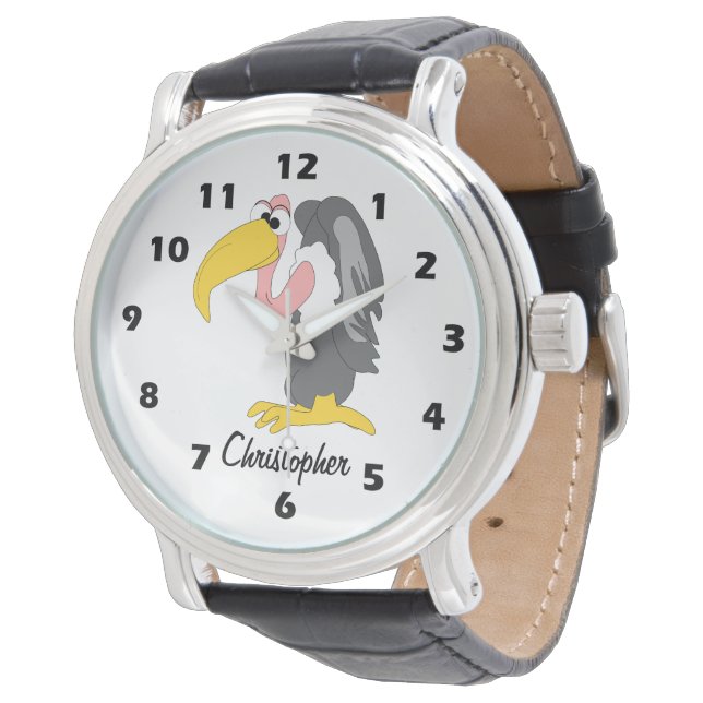 Vulture Design Personalised Horloge (Gekanteld)