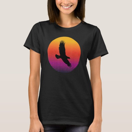 Vulture Eagle Bird Flying in the Sky at Sunset Ani T-shirt (Voorkant)