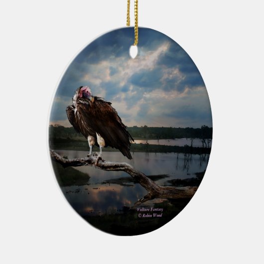 Vulture Fantasy keramische hangende sierbloem Keramisch Ornament (Rechts)