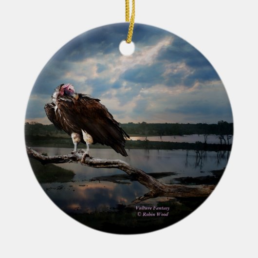 Vulture Fantasy keramische hangende sierbloem Keramisch Ornament (Voorkant)