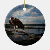 Vulture Fantasy keramische hangende sierbloem Keramisch Ornament (Achterkant)