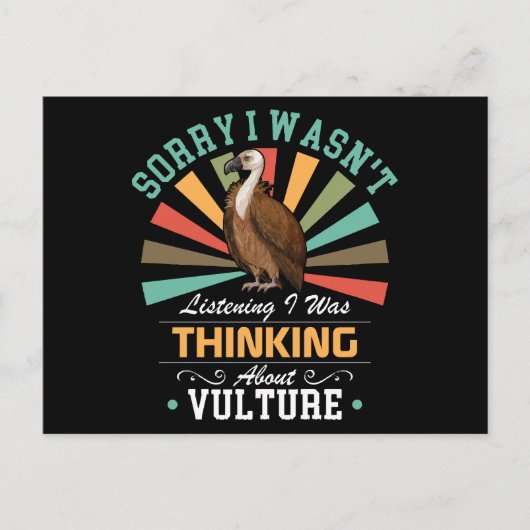 Vulture liefhebbers Sorry dat ik niet luisterde ik Briefkaart (Voorkant)