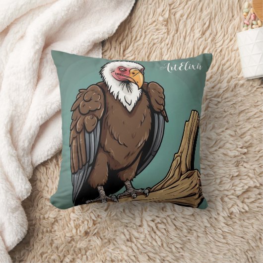 Vulture realistische tekening print kussen (Deken)