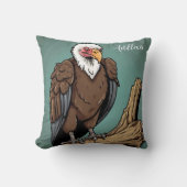 Vulture realistische tekening print kussen (Voorkant)