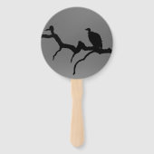 Vulture Silhouette Handwaaier (Achterkant)