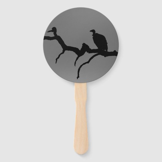 Vulture Silhouette Handwaaier (Voorkant)