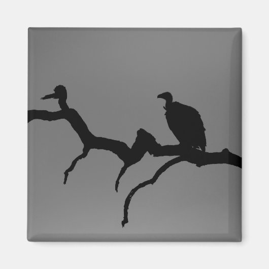 Vulture Silhouette Magneet (Voorkant)