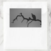 Vulture Silhouette Rechthoekige Sticker (Tas)