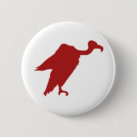 Vulture Silhouette Ronde Button 5,7 Cm (Voorkant)