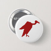 Vulture Silhouette Ronde Button 5,7 Cm (Voorkant /achterkant)