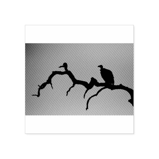 Vulture Silhouette Rubberstempel (Afrduk)