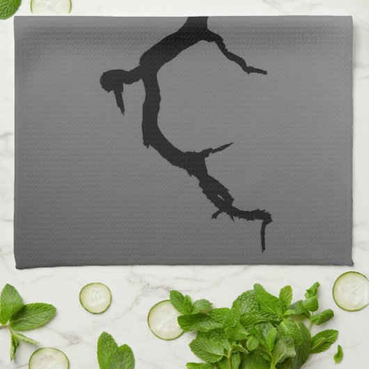 Vulture Silhouette Theedoek (Gevouwen)