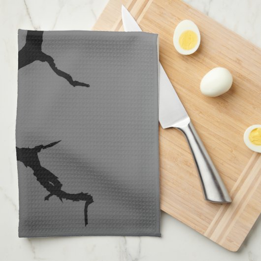 Vulture Silhouette Theedoek (Quarter Fold)