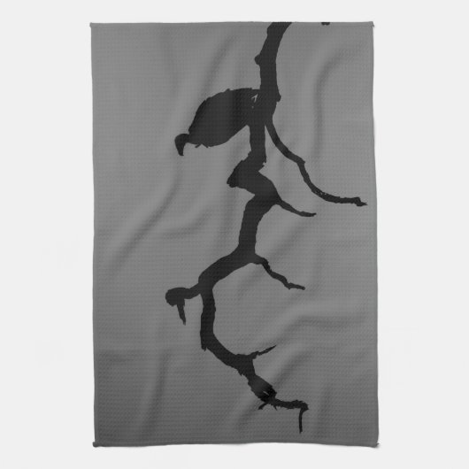 Vulture Silhouette Theedoek (Verticaal)