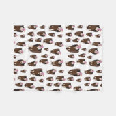 Vulture vogels Pattern Fleece Deken (Voorkant (Horizontaal))