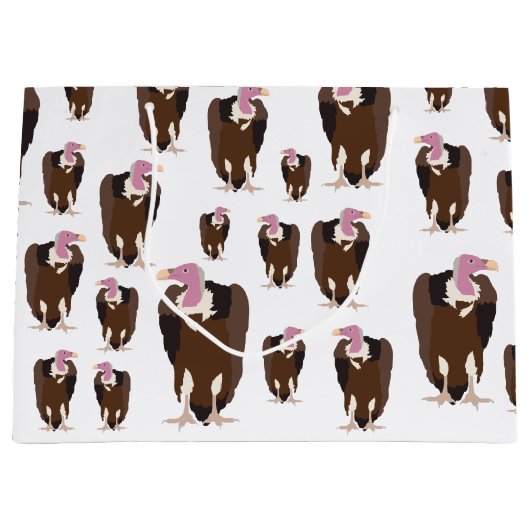 Vulture vogels Pattern Groot Cadeauzakje (Voorkant)