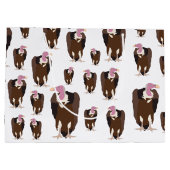 Vulture vogels Pattern Groot Cadeauzakje (Achterkant)