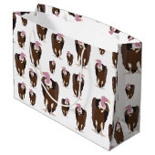 Vulture vogels Pattern Groot Cadeauzakje (Achterkant Gekanteld)