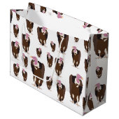 Vulture vogels Pattern Groot Cadeauzakje (Voorkant Gekanteld)