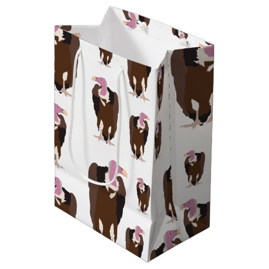 Vulture vogels Pattern Medium Cadeauzakje (Voorkant Gekanteld)