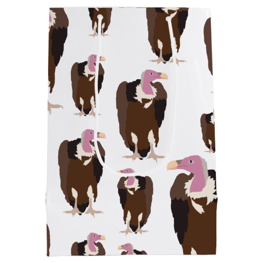 Vulture vogels Pattern Medium Cadeauzakje (Achterkant)