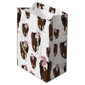 Vulture vogels Pattern Medium Cadeauzakje (Achterkant Gekanteld)