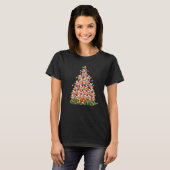 Vulture  Xmas Lights Santa Vulture Christmas Tree T-shirt (Voorkant volledig)