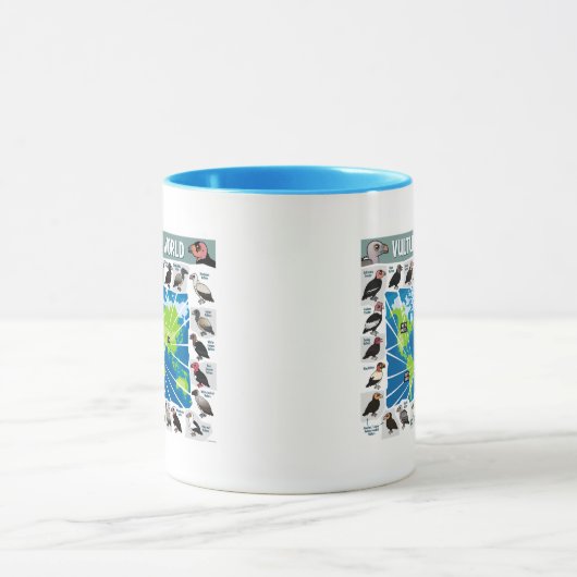 Vulturen van de Wereldkaart Mok (Midden)