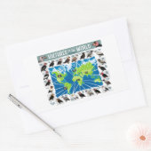 Vulturen van de Wereldkaart Rechthoekige Sticker (Envelop)