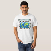 Vulturen van de Wereldkaart T-shirt (Voorkant volledig)