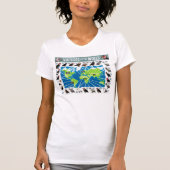Vulturen van de Wereldkaart T-shirt (Voorkant)