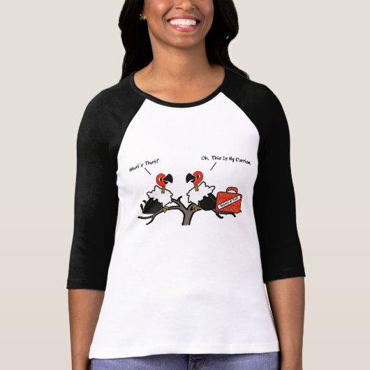 Vultures Carrion Carry-on Luggage Cartoon T-shirt (Voorkant)
