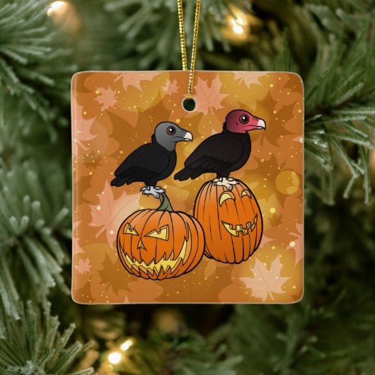 Vultures Celebrate Halloween! Keramisch Ornament (Boom)