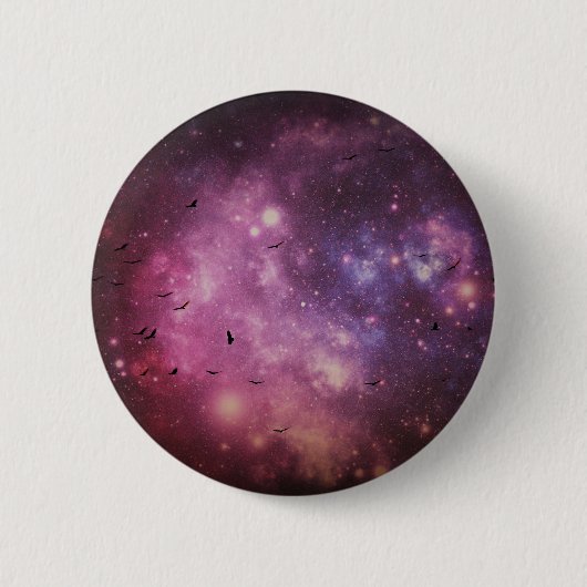 vultures in outerspace ronde button 5,7 cm (Voorkant)