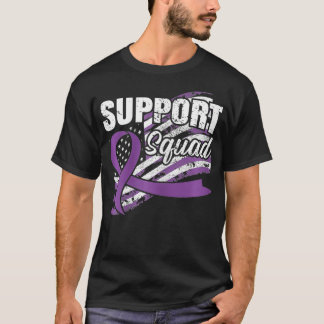 Vulvar Cancer Support Squad USA Flag Awaren T-shirt