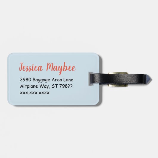 Vun Aangepast Bagagelabel voor Zeemeermin (Achterkant horizontaal)