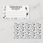 Vun aangepaste Valentijn/Jubileum paar coupons Notitiekaartje (Voorkant / Achterkant)