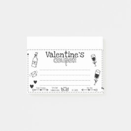Vun aangepaste Valentijn/Jubileum paar coupons Post-it® Notes
