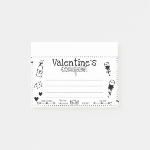 Vun aangepaste Valentijn/Jubileum paar coupons Post-it® Notes