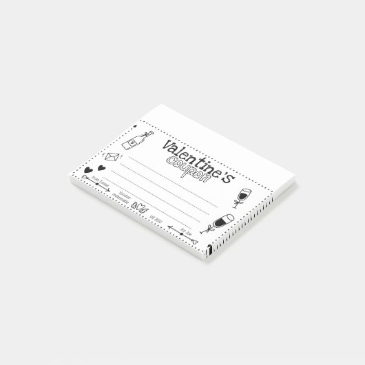 Vun aangepaste Valentijn/Jubileum paar coupons Post-it® Notes (Schuin)