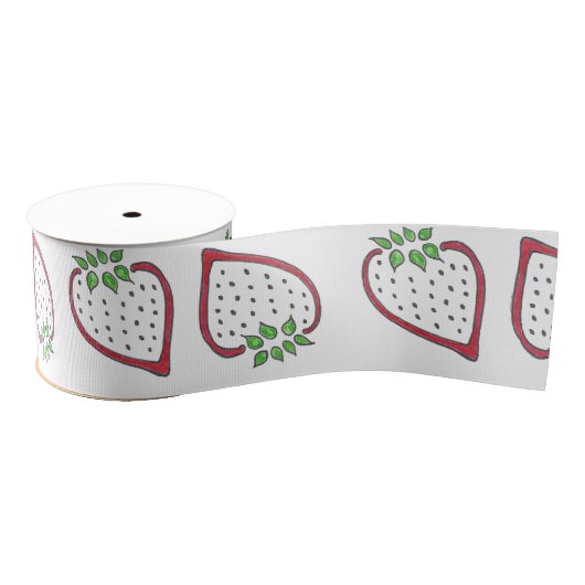 Vun aardbeien Ribbon Grosgrain Lint (Spoel)